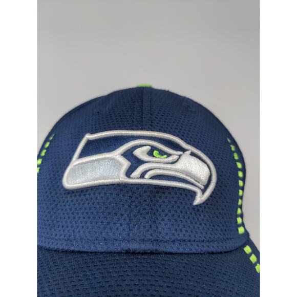 NFL New Era 39Thirty Seattle Seahawks Hat Size M-L Blue Embroidered Logo - Picture 3 of 12